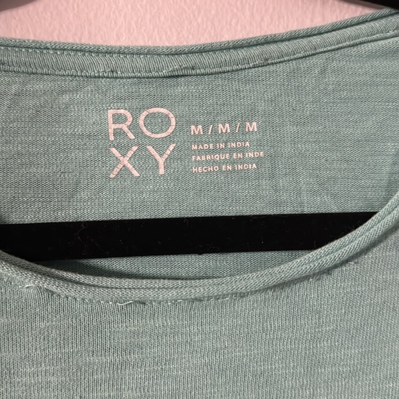 Roxy size M acqua green t shirt cotton - Picture 3 of 4